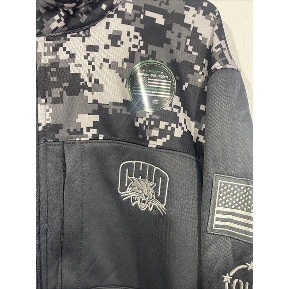 Colosseum Men's XL Ohio University OH Military Appreciation Digi Camo Jacket NWT - Picture 4 of 7
